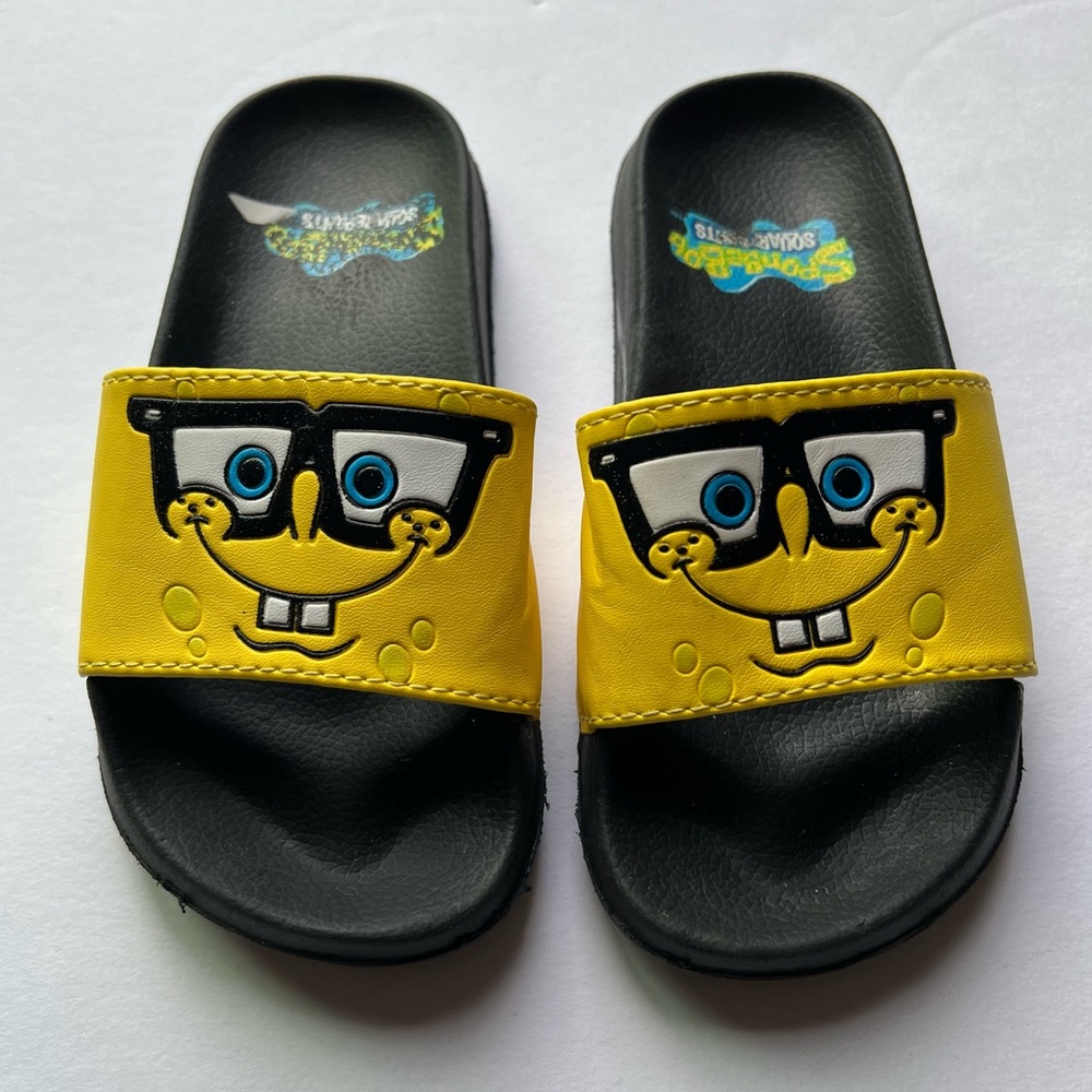 Kids size 11 SpongeBob SquarePants Slides Sandals